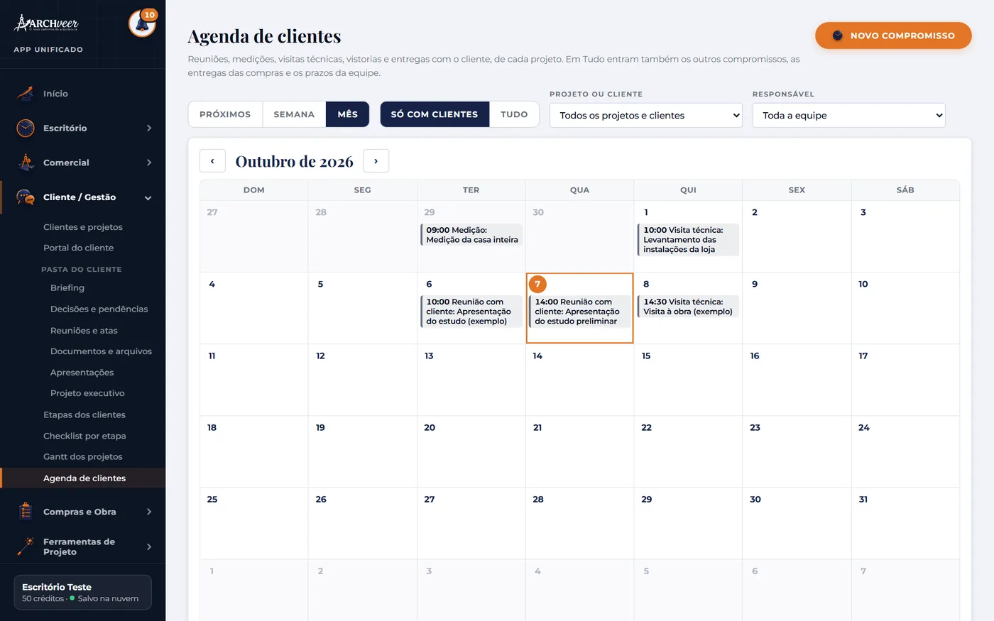 Agenda e prazos